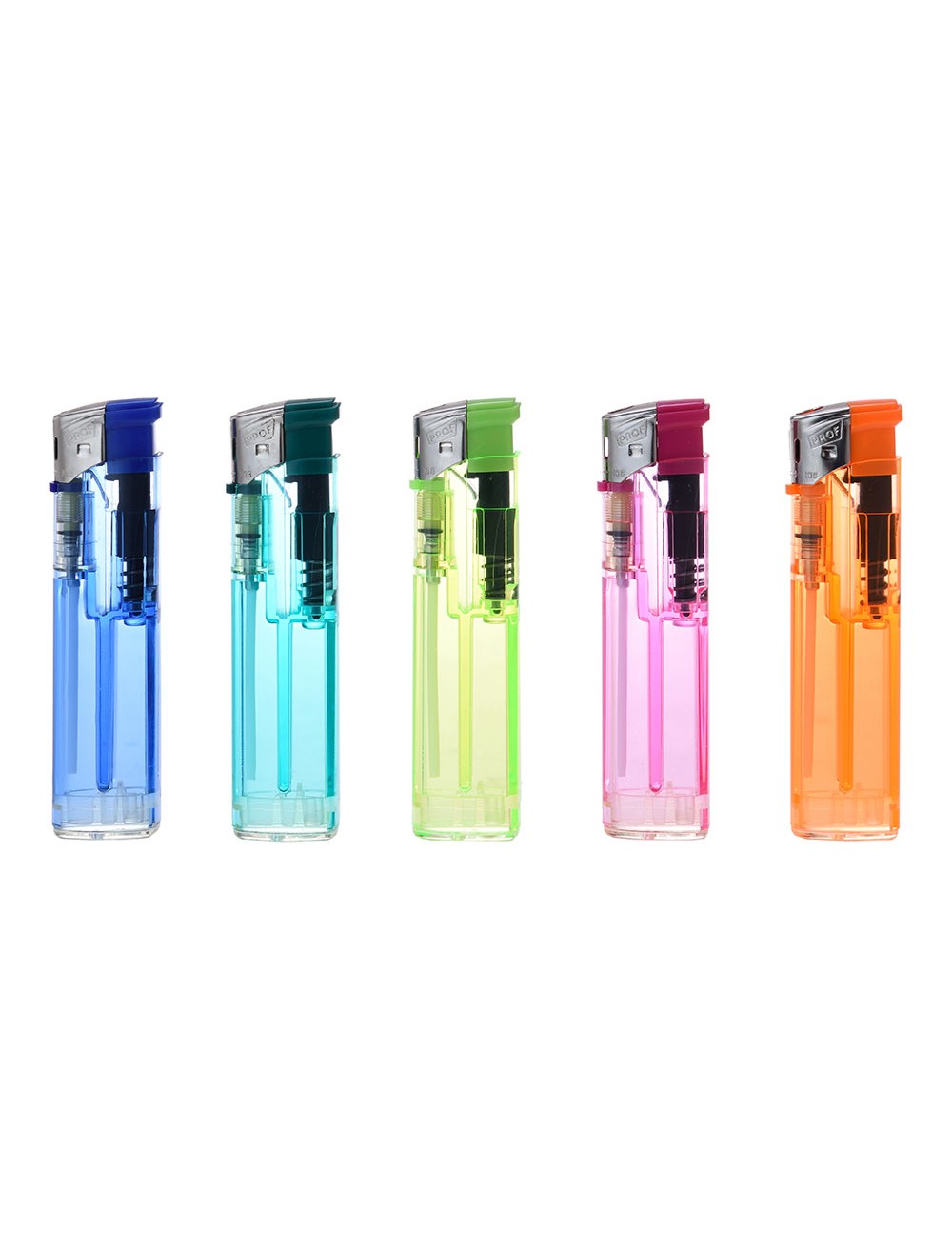 Encendedor electrónico, colores surtidos, blister 4 uds