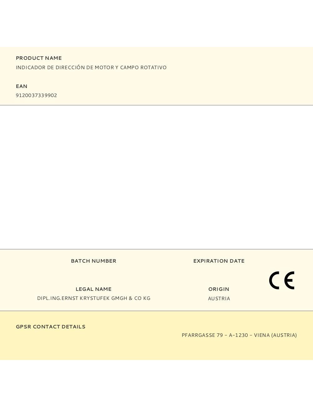 Indicador de dirección de motor y campo rotativo