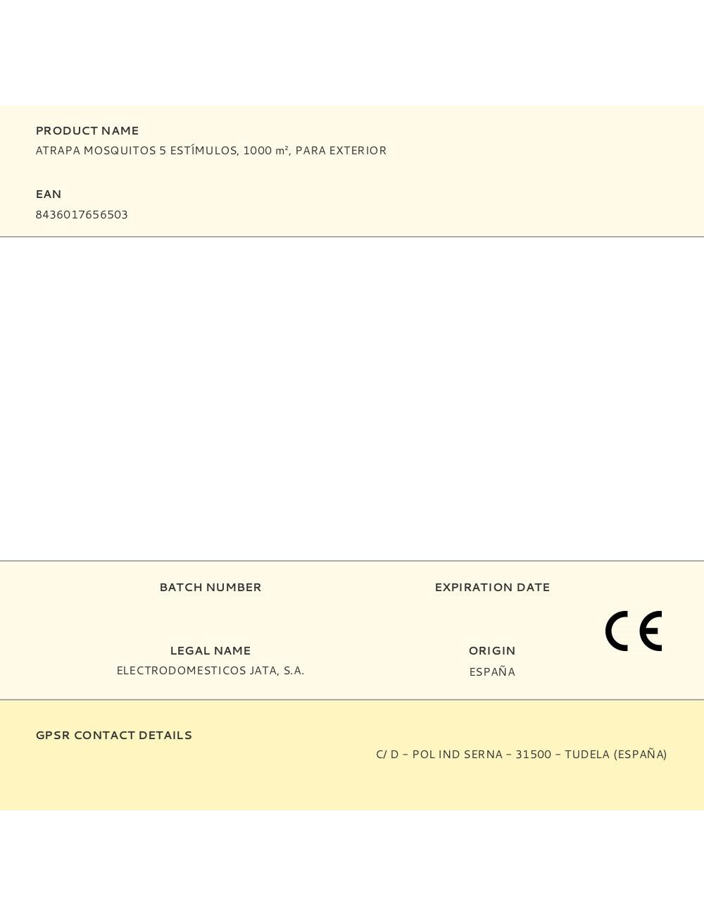 Atrapa mosquitos 5 estímulos, 1000 m, para exterior