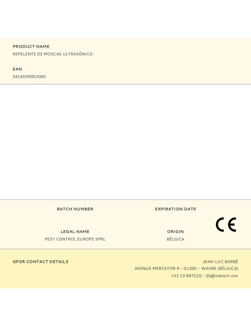 Repelente de moscas ultrasónico