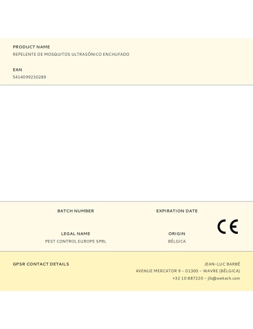 Repelente de mosquitos ultrasónico enchufado