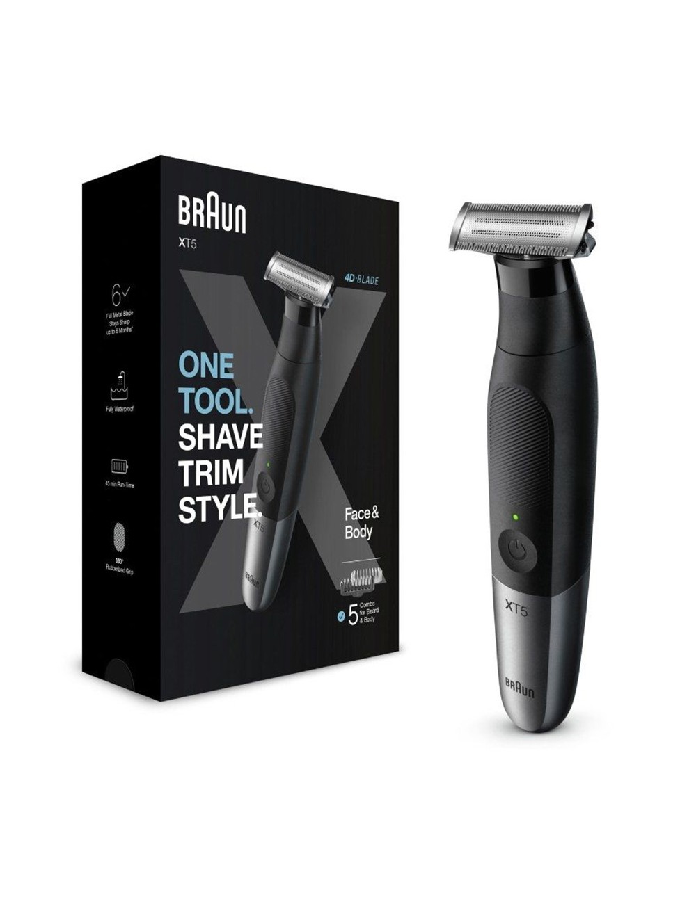 Afeitadora electrica recargable cara y cuerpo en seco o húmedo