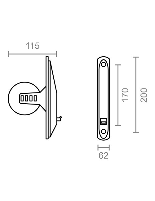 Recogedor empotrable pr04 blanco, 200 x 115 x 60 mm