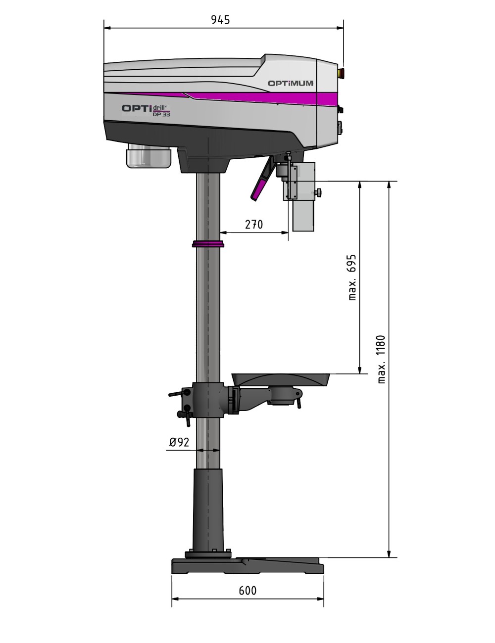 Taladro de Columna y Sobremesa    DP 33 - 400V