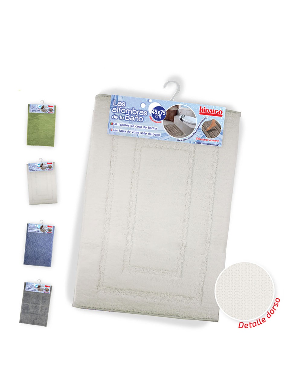 Alfombra de baño esculpida antideslizante, colores surtidos, 40 x 60 cm