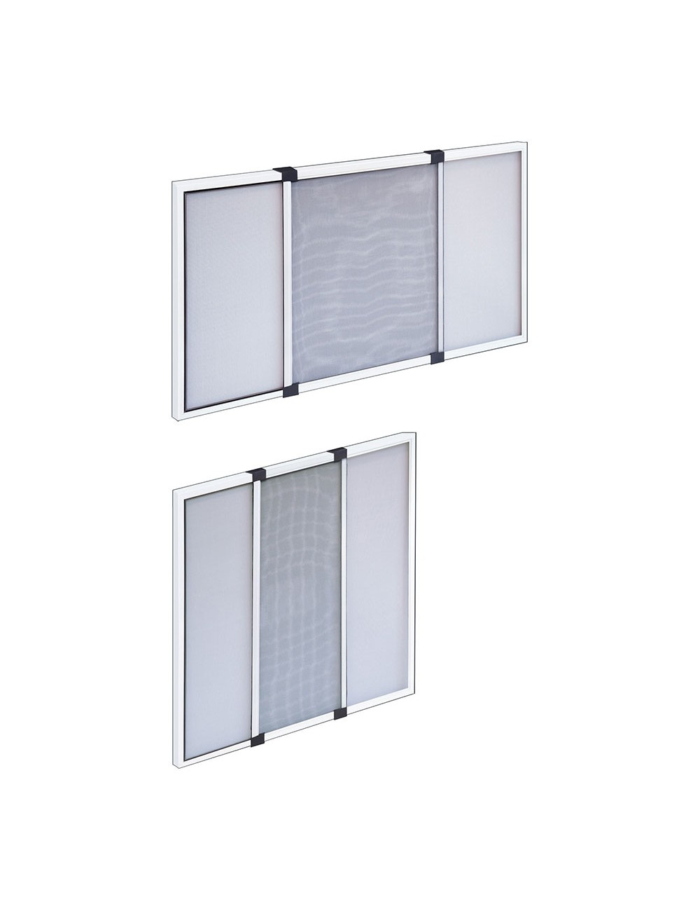 Mosquitera extensible blanca 50 x 40 cm, 2 piezas