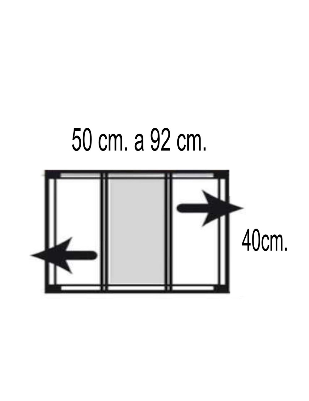 Mosquitera extensible blanca 50 x 40 cm, 2 piezas