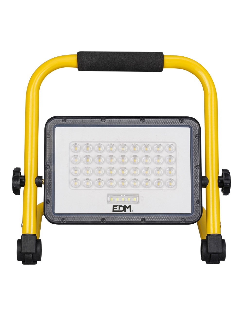 Foco proyector led solar de trabajo + panel solar 4000 lm, 6.400 k, luz fría, ip65