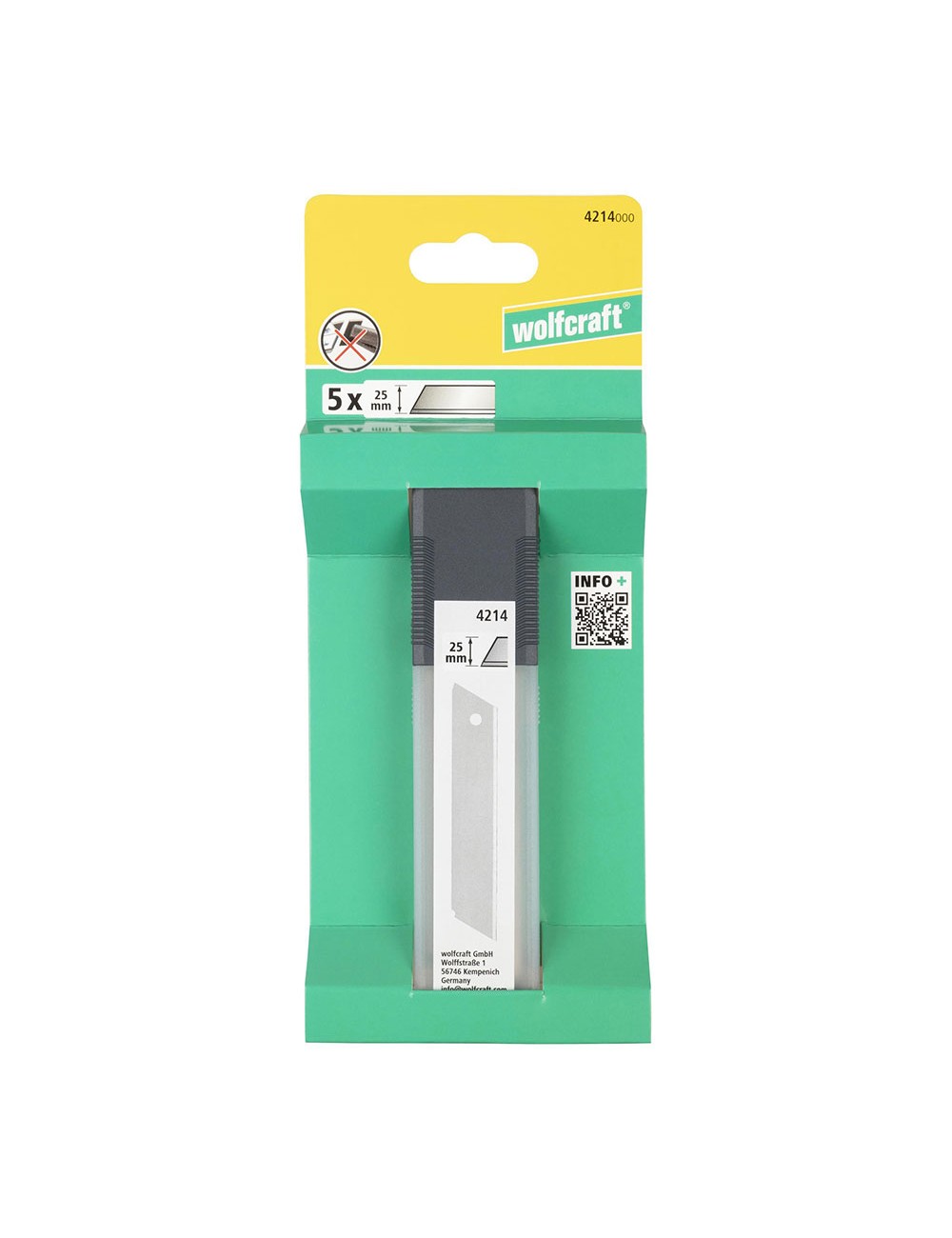 Cuchillas de seguridad 25 mm, 5 uds