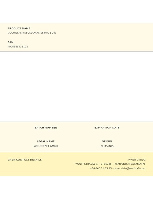 Cuchillas rascadoras 18 mm, 3 uds