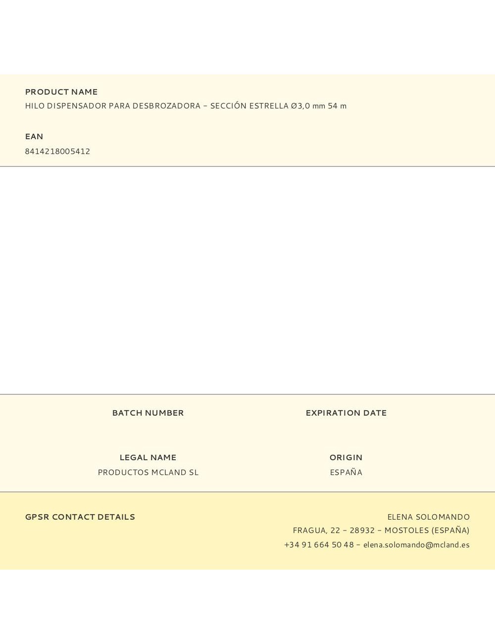 Hilo dispensador para desbrozadora - sección estrella ø3,0 mm 54 m