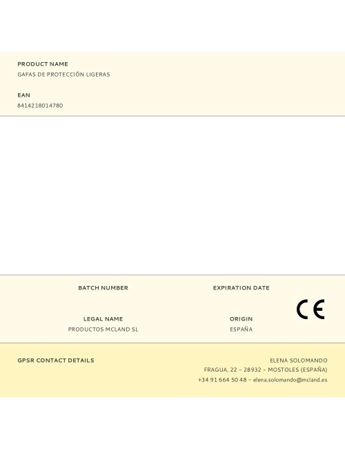 Gafas de protección ligeras