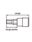 VASO 1/2" HEX TPX55 VASO 1\2" TORX CON PUNTA  TPX55 M121255-C