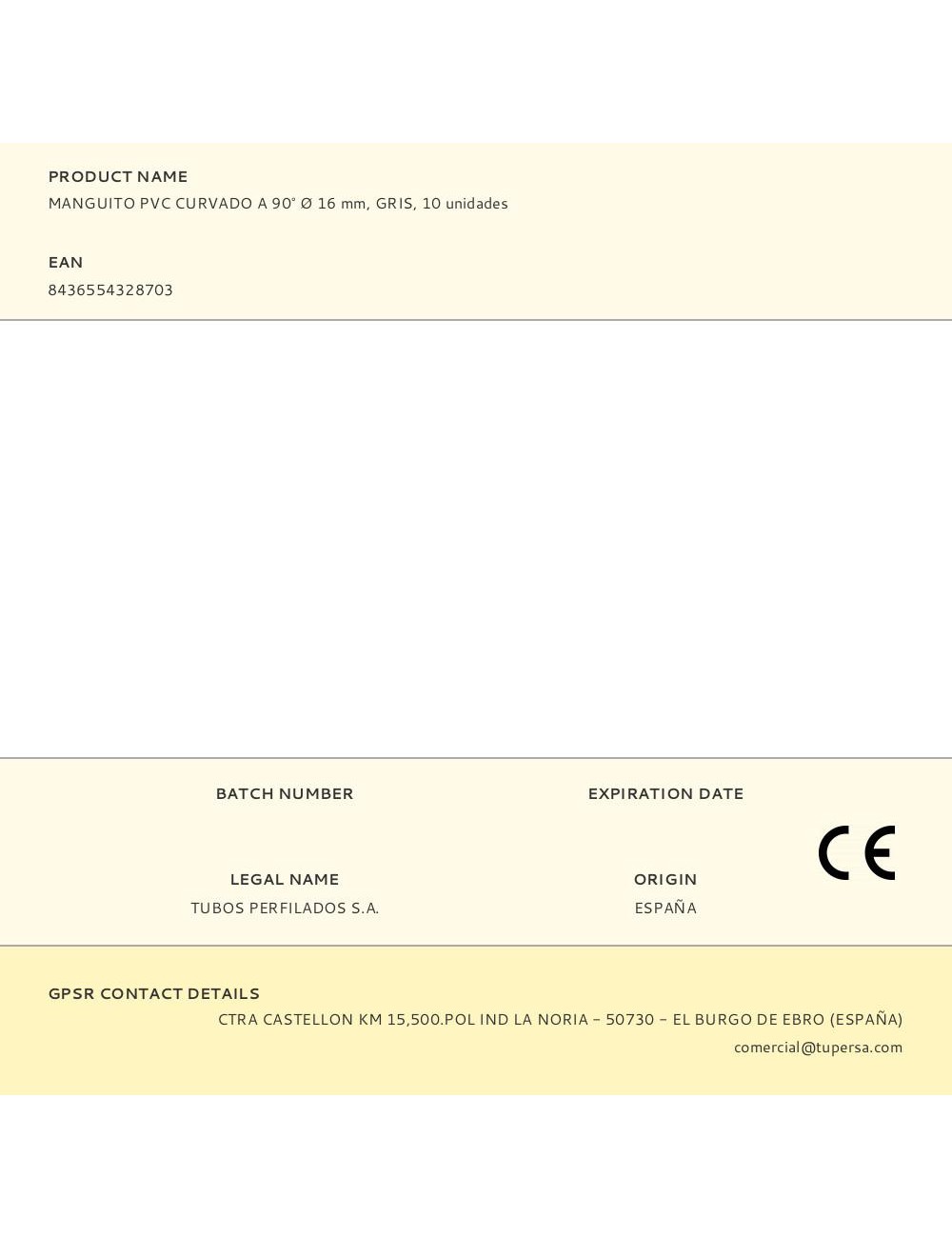 Manguito pvc curvado a 90° ø 16 mm, gris, 10 unidades