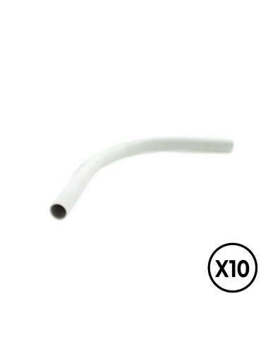 Curva rigida pvc ø 25 mm, gris, 10 unidades