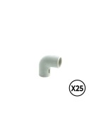 Codo inspeccionable gris 90° de pvc ø 20 mm, 25 unidades