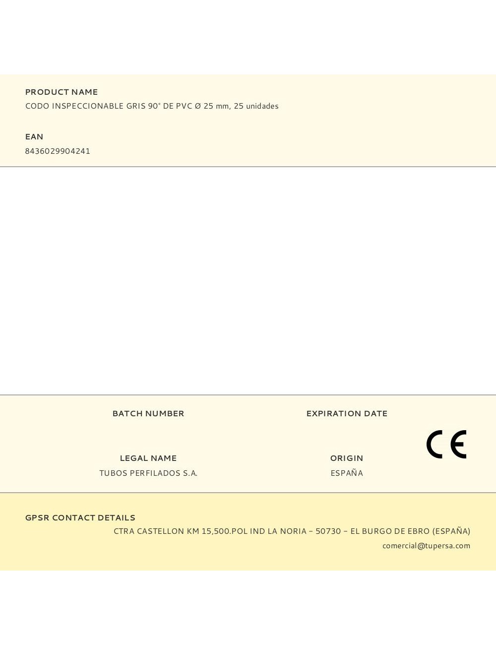 Codo inspeccionable gris 90° de pvc ø 25 mm, 25 unidades