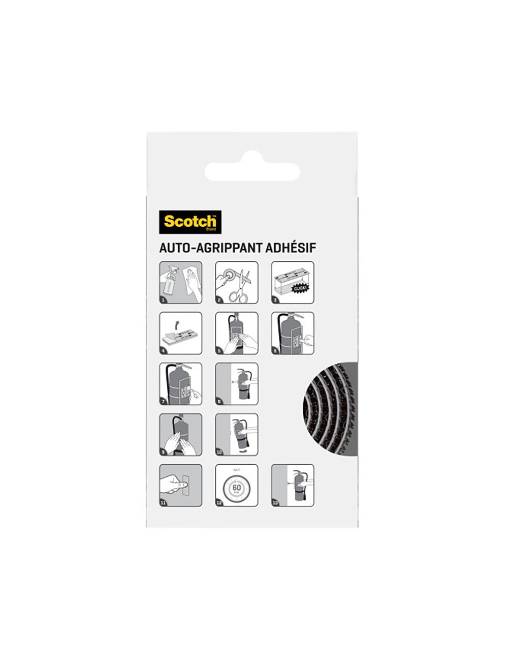 Cinta de autofijación extreme rollo negra, máx 5 kg, 25mmx1m, 2 uds