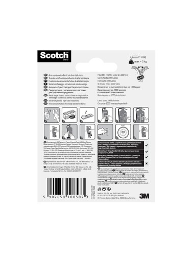 Tira de autofijación extreme negra máx 5 kg 25x76mm, 2 uds