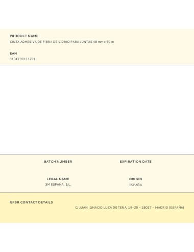 Cinta adhesiva de fibra de vidrio para juntas 48 mm x 50 m