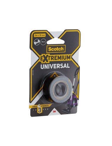 Cinta americana extremium 3 universal, negra 19 mm x 3 m