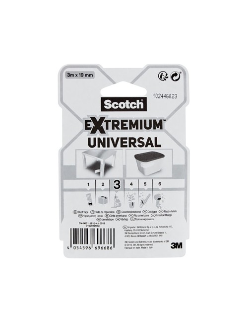 Cinta americana extremium 3 universal, blanca 19 mm x 3 m
