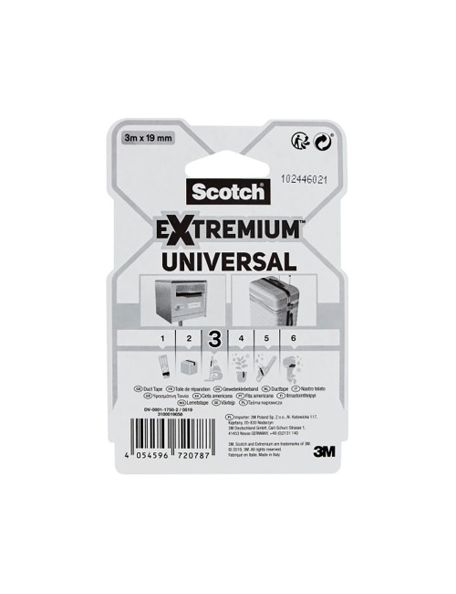 Cinta americana extremium 3, universal, gris 19 mm x 3 m