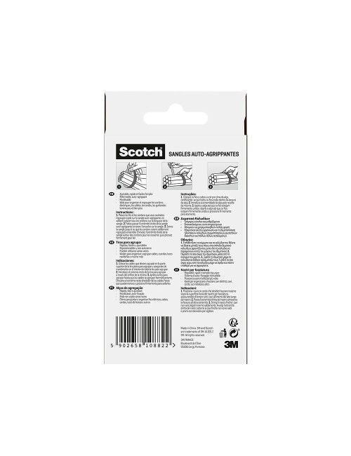 Tira para agrupar a medida negro 19 mm x 3,65 m