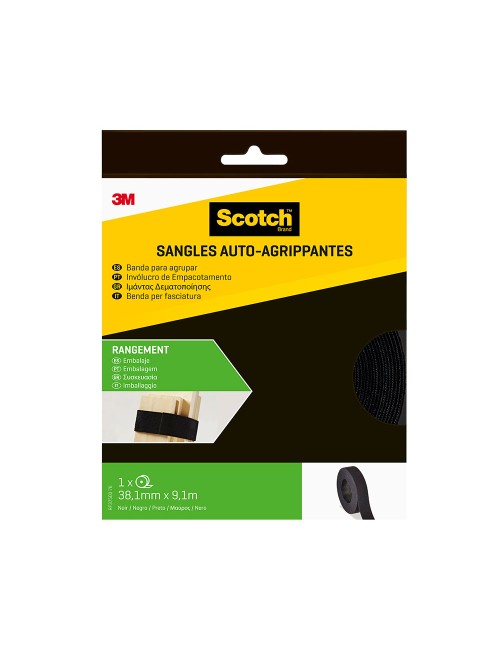 Tira para agrupar a medida negro 38,1 mm x 9,1 m