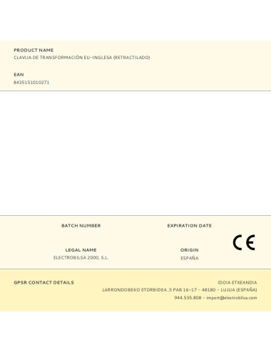 Clavija de transformación eu-inglesa (retractilado)