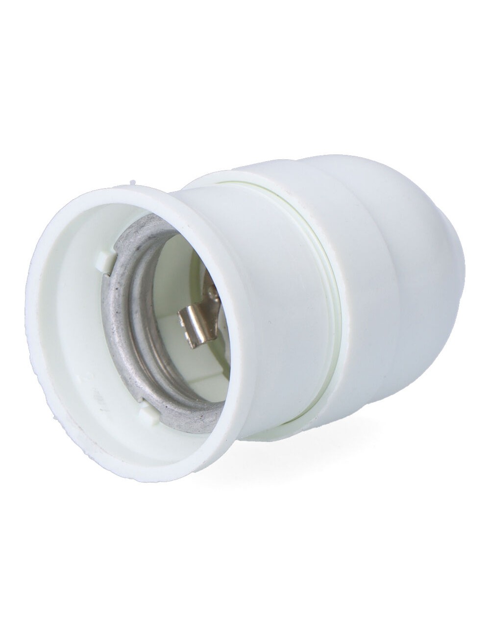 Portalámparas baquelita interior cerámico e27, 4 a 230 v, blanco, ø43 x 60 mm (retractilado)