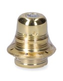 Portalámparas e27 metálico, 100 w 250 v, dorado, ø60 x 40 mm (retractilado)