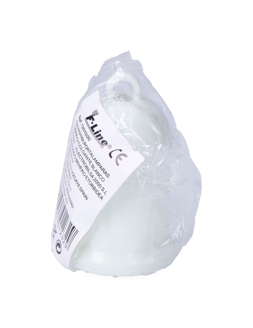 Portalámparas obra con colgante e27, 4 a 250 v, blanco, ø35 x 60 mm (retractilado)