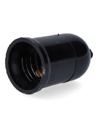 Portalámparas obra con colgante e27, 4 a 250 v, negro, ø35 x 60 mm (retractilado)