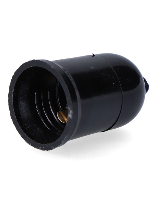 Portalámparas obra con colgante e27, 4 a 250 v, negro, ø35 x 60 mm (retractilado)