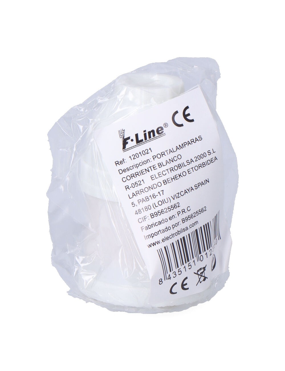 Portalámparas corriente e27 blanco (retractilado)