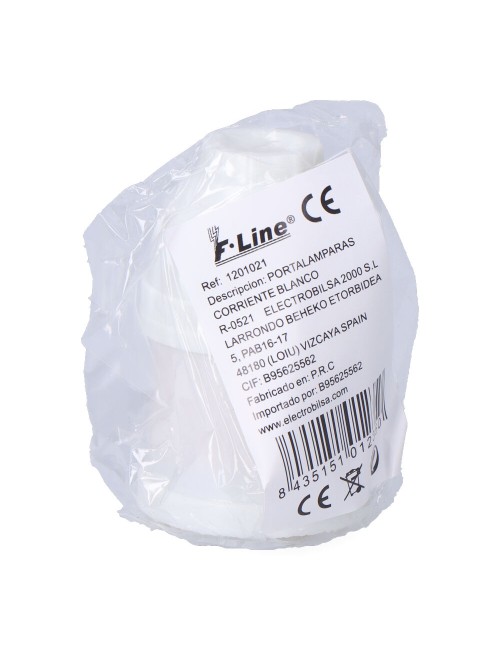 Portalámparas corriente e27 blanco (retractilado)