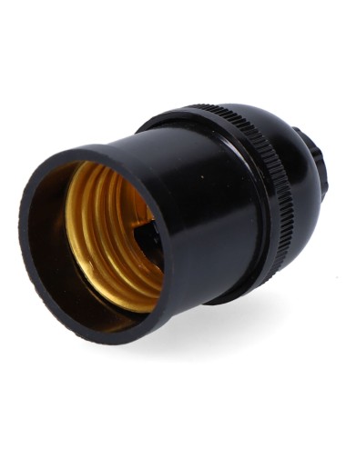 Portalámparas corriente e27 negro (retractilado)