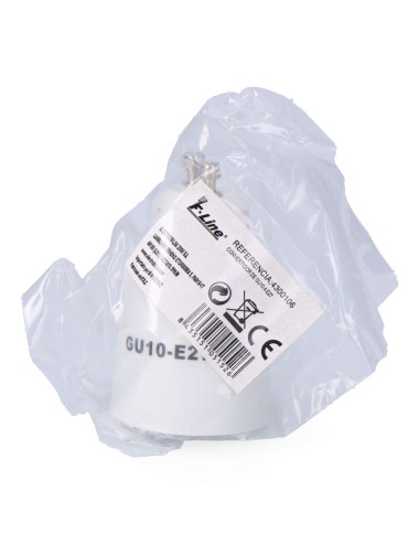 Convertidor de gu10 a e27, 2 a 230 v, blanco, ø35 x 58 mm (retractilado)
