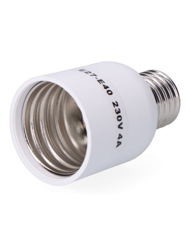 Convertidor de e27 a e40, 4 a 230 v, blanco, ø47 x 79 mm (retractilado)