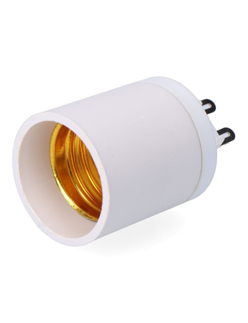 Convertidor de g9 a e27, 2 a 230 v, blanco, ø33 x 57mm (retractilado)