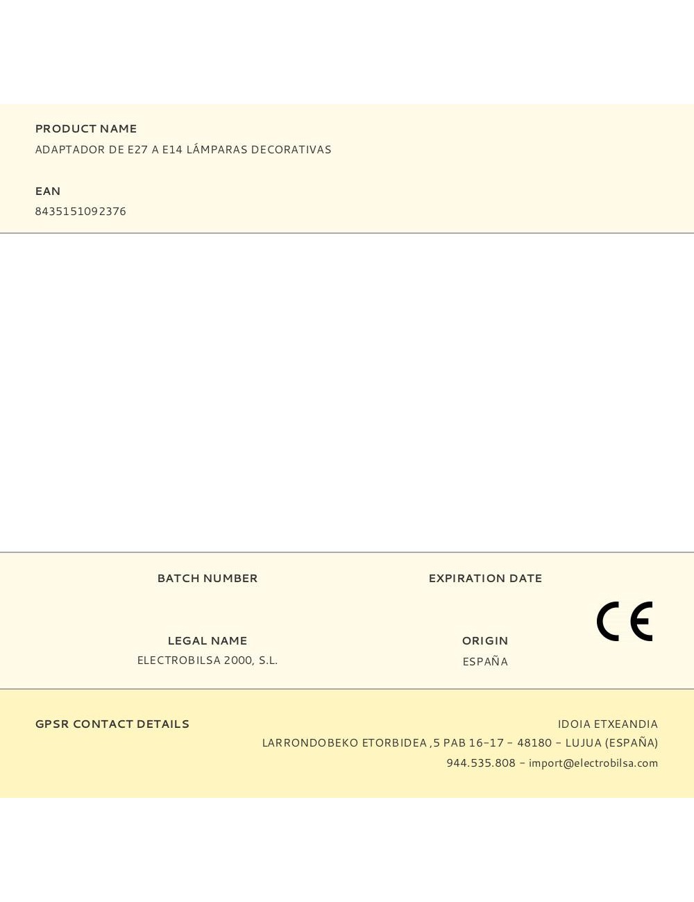 Adaptador de e27 a e14 lámparas decorativas