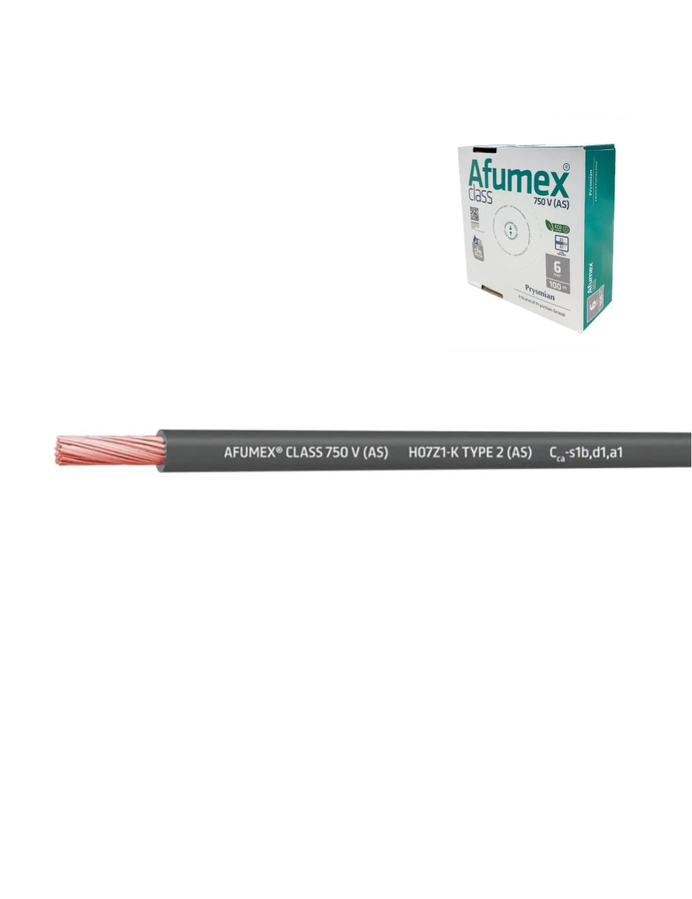 Cablecillo h07z1-k(as) 2,5 mm gris euro/m