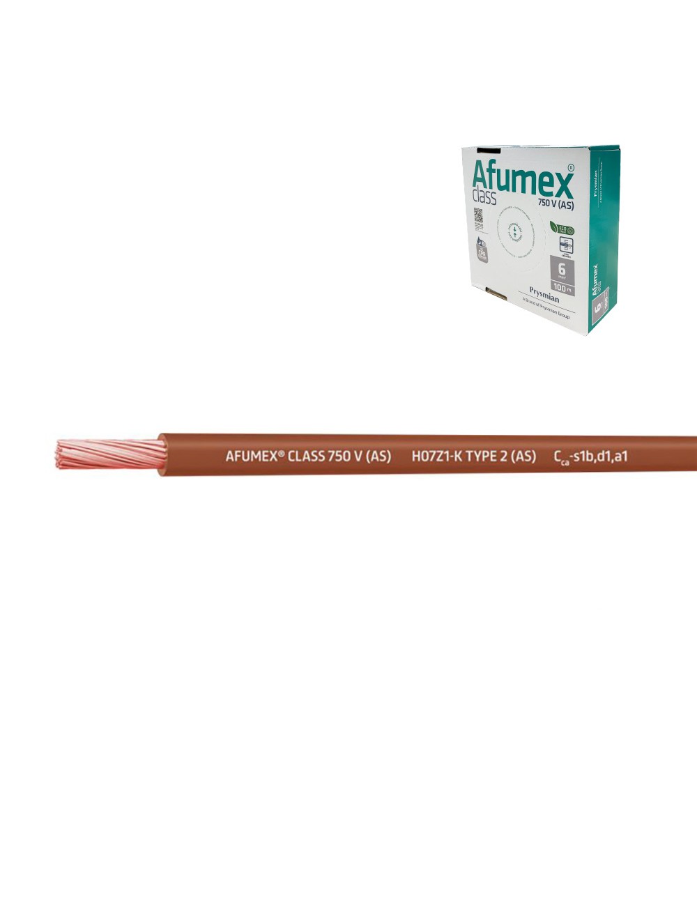 Cablecillo h07z1-k(as) 4,0 mm marron euro/m