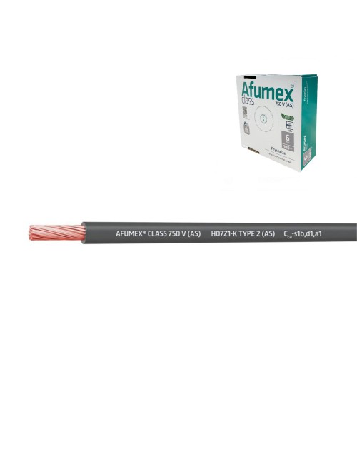 Cablecillo h07z1-k(as) 6,0 mm gris euro/m