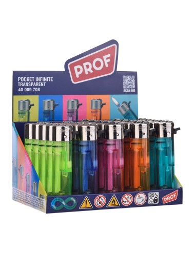 Encendedor de piedra, colores surtidos transparente