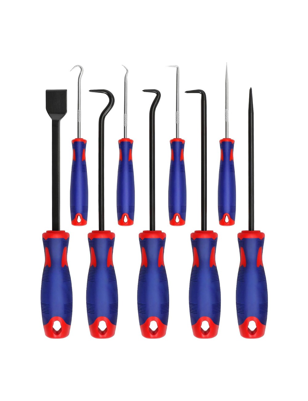 Puas y ganchos de precisión, juego de 9 piezas