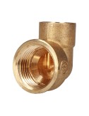 Codo hembra 90 1/2" x 15 mm latón