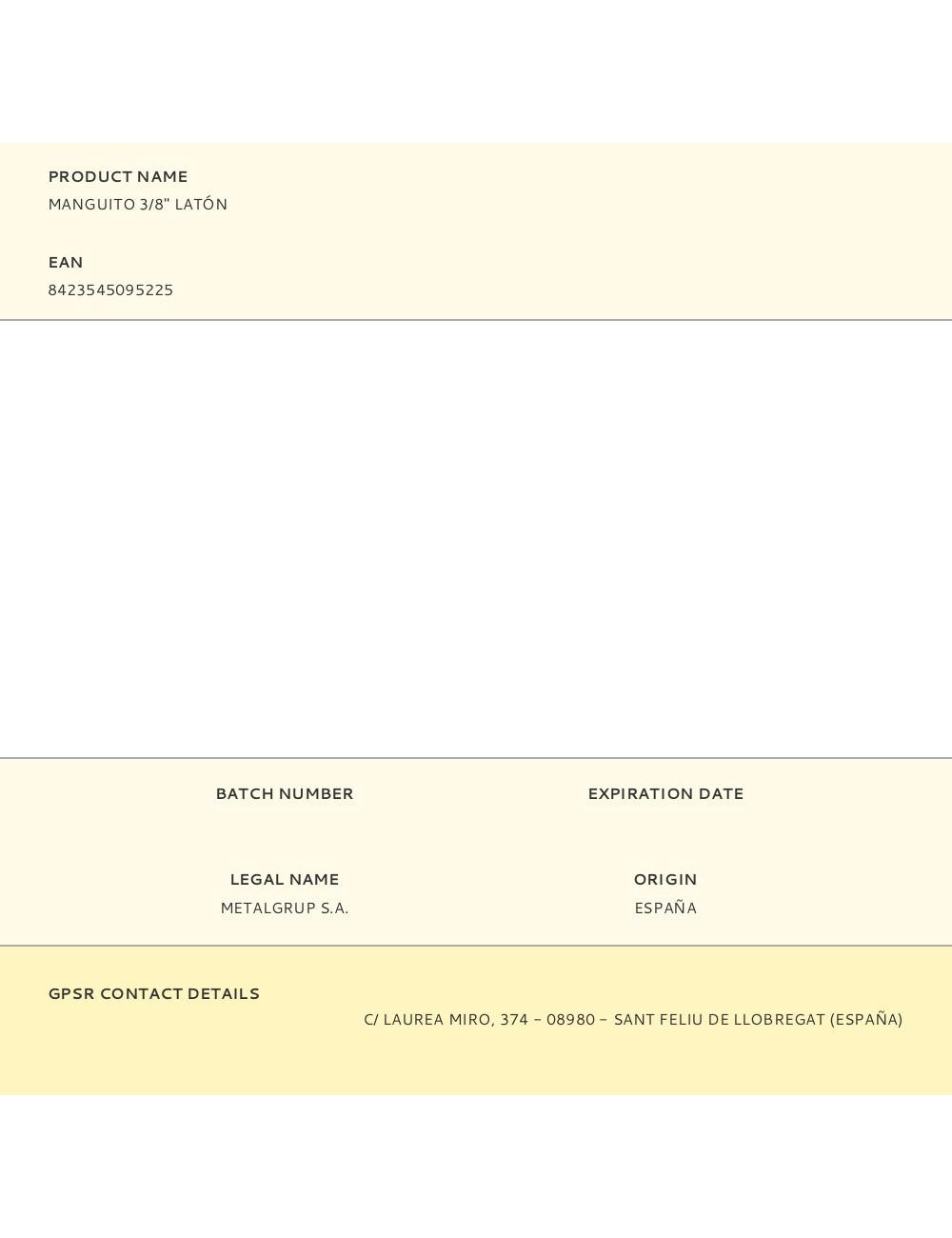 Manguito 3/8" latón