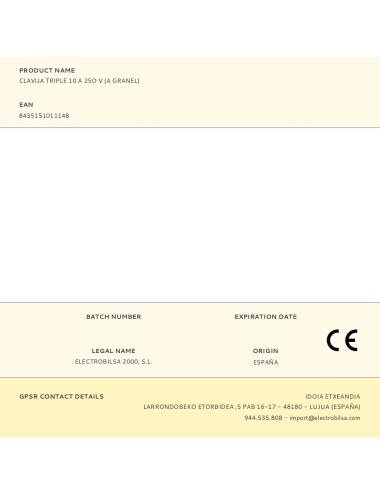 Clavija triple 10 a 25o v (a granel)